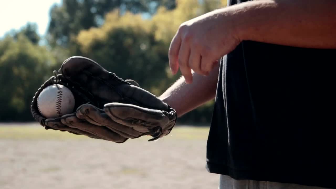 Stock Video Baseball Player Tossing The Ball Into The Glove Live Wallpaper For PC