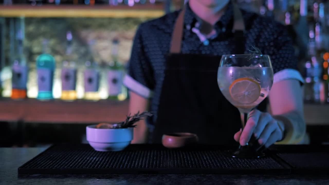 Stock Video Bartender Pouring A Drink Live Wallpaper For PC
