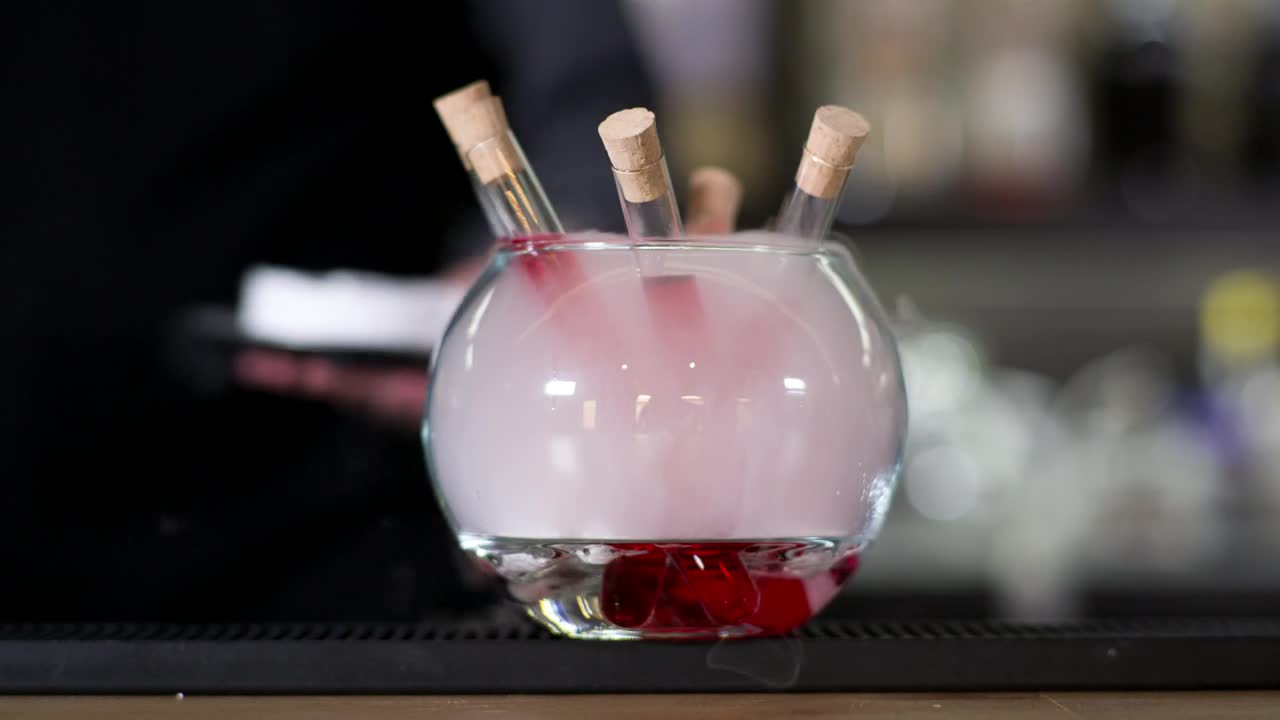 Stock Video Bartender Makes An Experimental Cocktail Live Wallpaper For PC