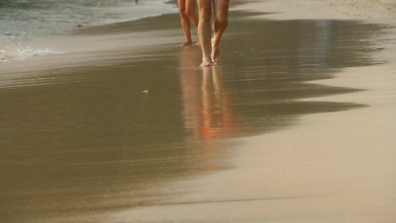 Stock Video Barefoot Man Walking In The Beach Live Wallpaper For PC