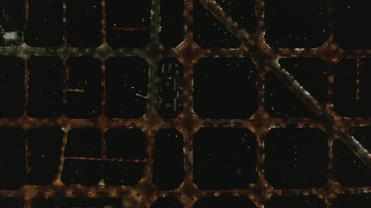 Stock Video Barcelona City Blocks At Night Aerial Top Shot Live Wallpaper For PC