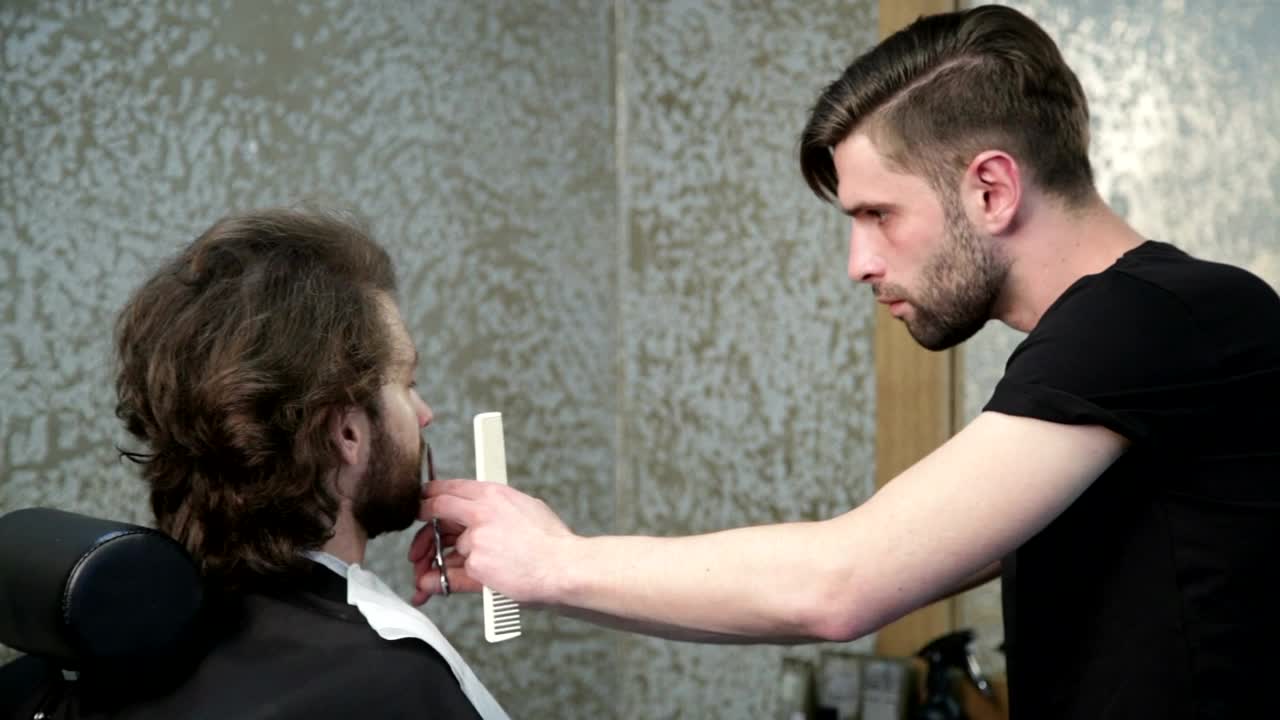 Stock Video Barber Trimming A Beard Live Wallpaper For PC