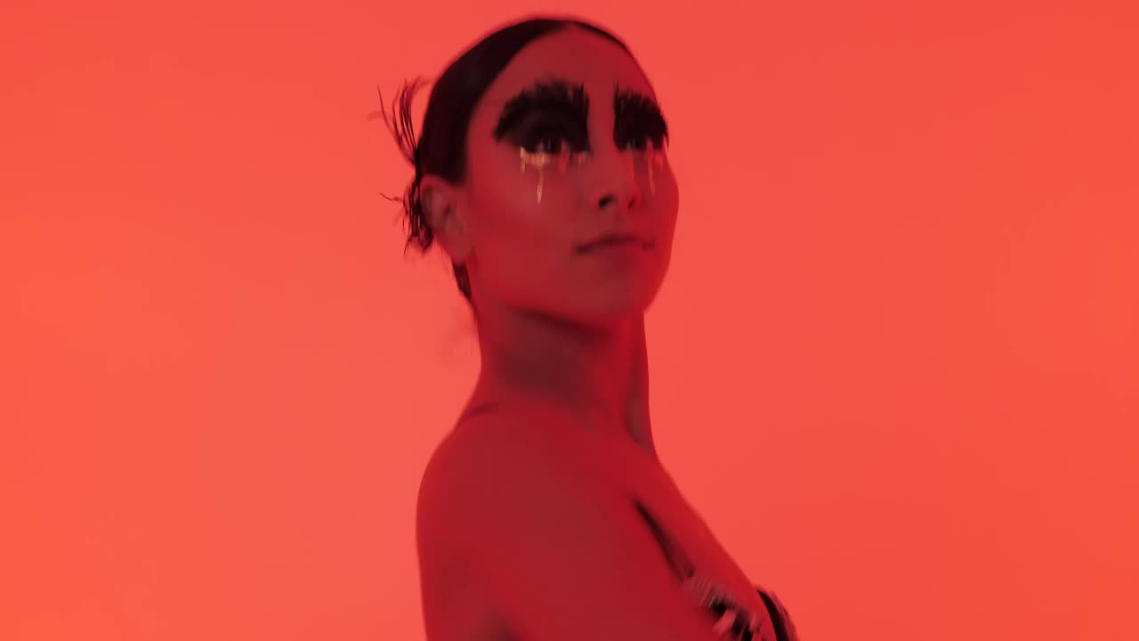 Stock Video Ballet Dancer Dancing Artistically Under A Red Light Live Wallpaper For PC