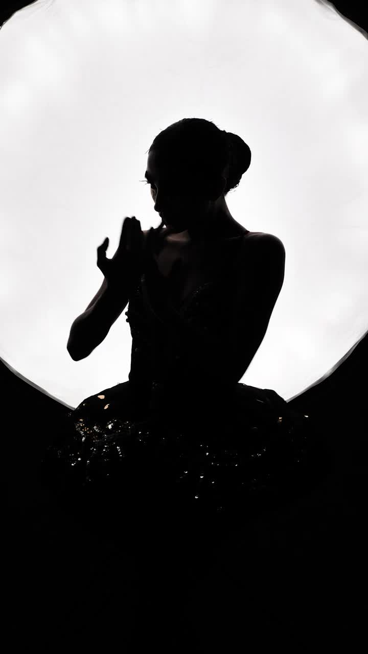 Stock Video Ballerina Silhouette While Dancing Live Wallpaper For PC