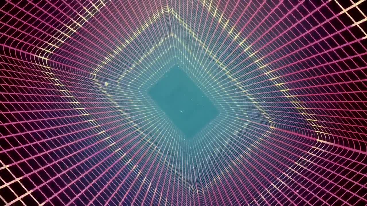 Stock Video Backing Up In A Cyberpunk Styled Laser Tunnel Live Wallpaper For PC
