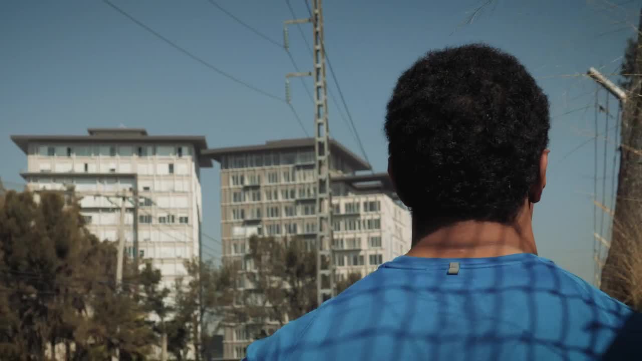 Stock Video Back View Of Man Running Down Street Live Wallpaper For PC
