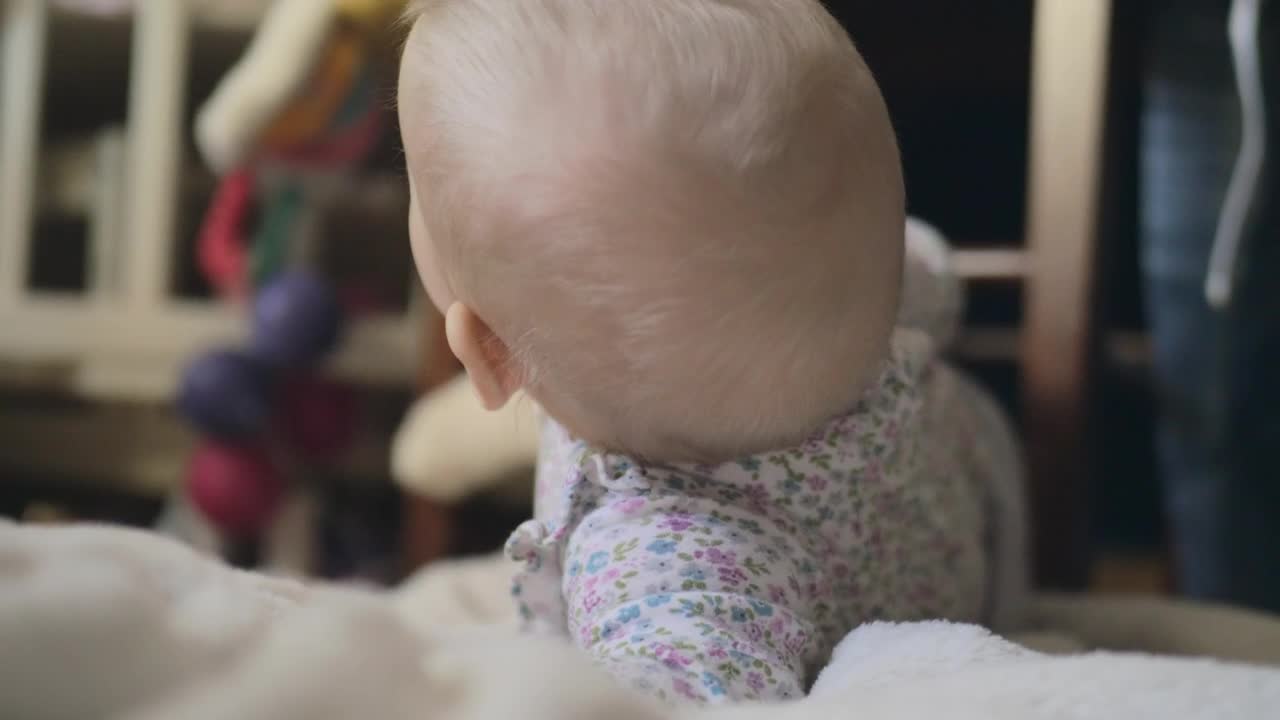 Stock Video Baby Smiling While Looking Around A Room Live Wallpaper For PC