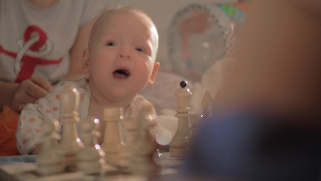 Stock Video Baby Girl Watching A Chess Game Live Wallpaper For PC