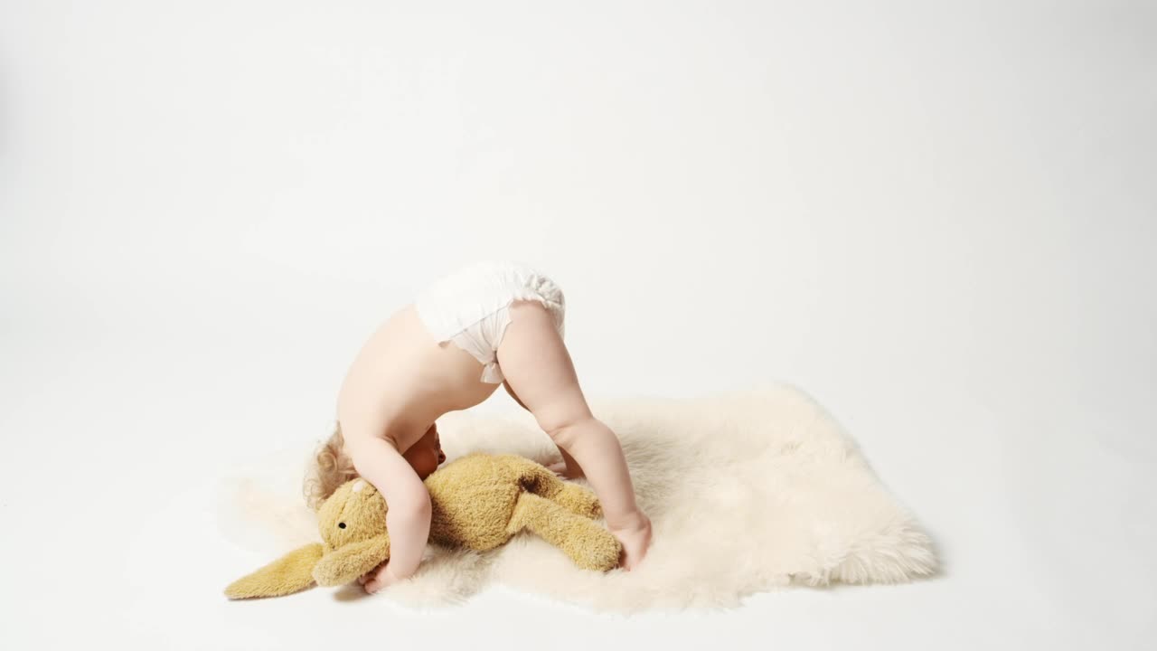 Stock Video Baby Girl Playing In A Photo Studio Live Wallpaper For PC