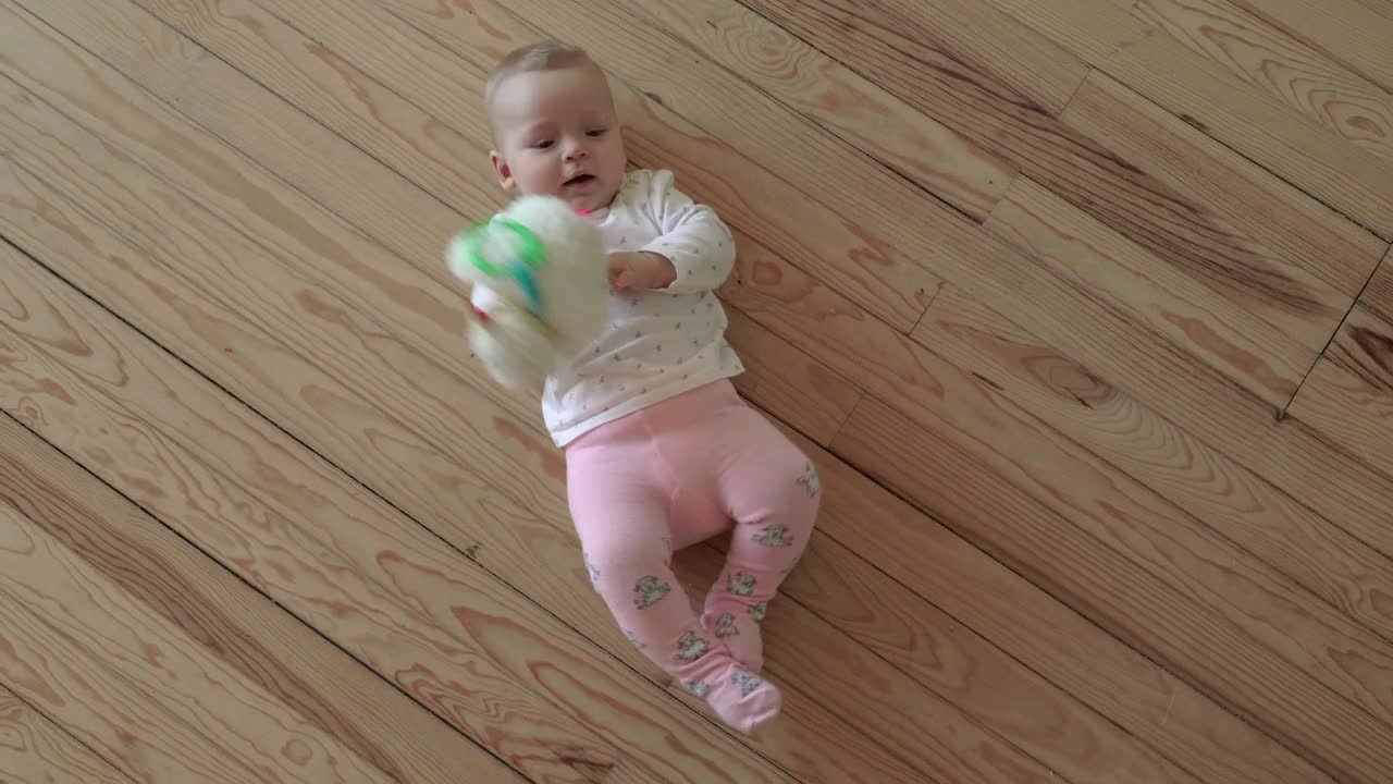 Stock Video Baby Girl Holding A Soft Toy Live Wallpaper For PC