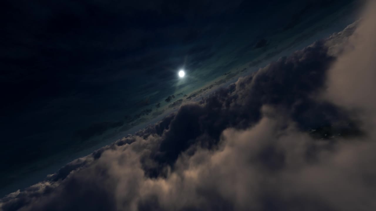 Stock Video Awesome Flight Over The Clouds At Night Live Wallpaper For PC