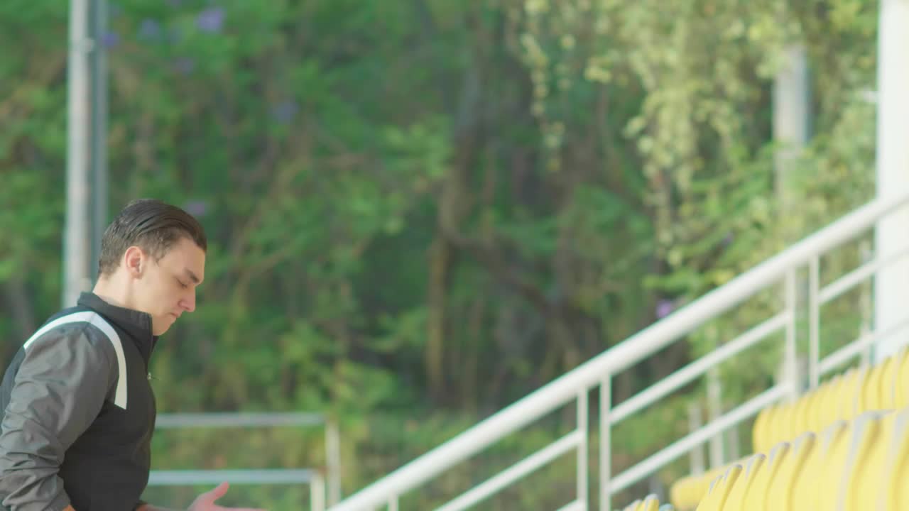 Stock Video Athletic Man Going Up And Down Steps Live Wallpaper For PC