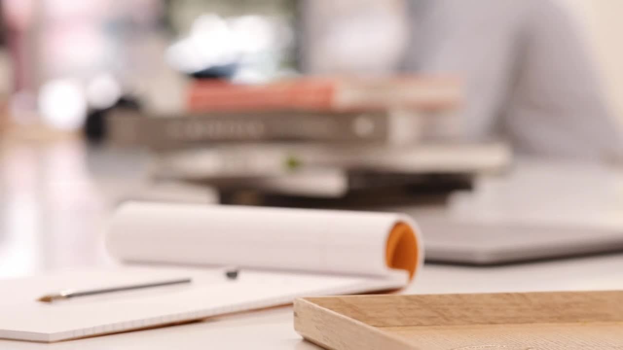 Stock Video At A Cafe Making Notes In A Book Live Wallpaper For PC