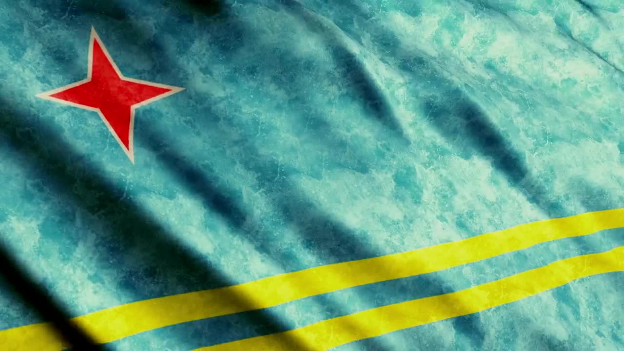 Stock Video Aruba Flag d Render Live Wallpaper For PC