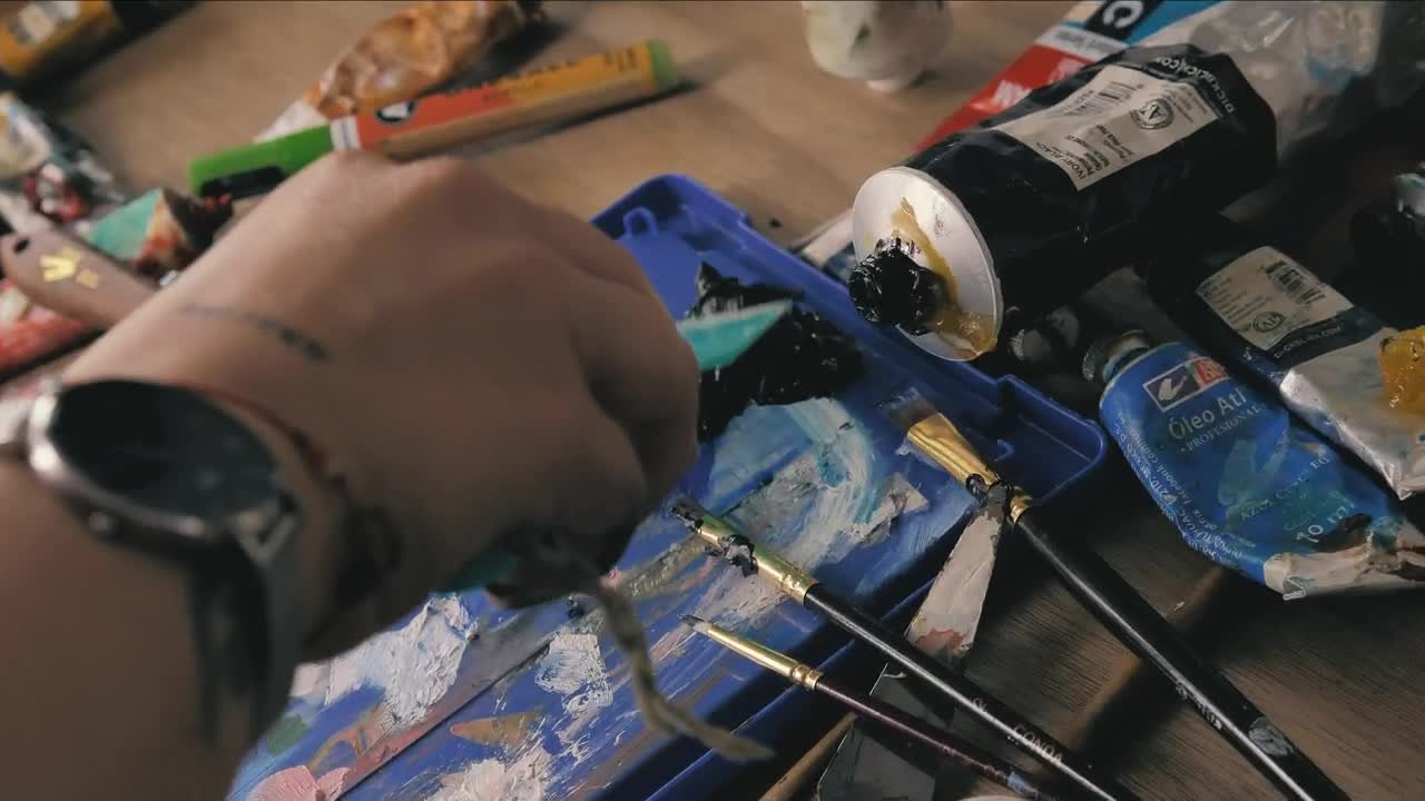 Stock Video Artistic Technique For Oil Paintings Live Wallpaper For PC