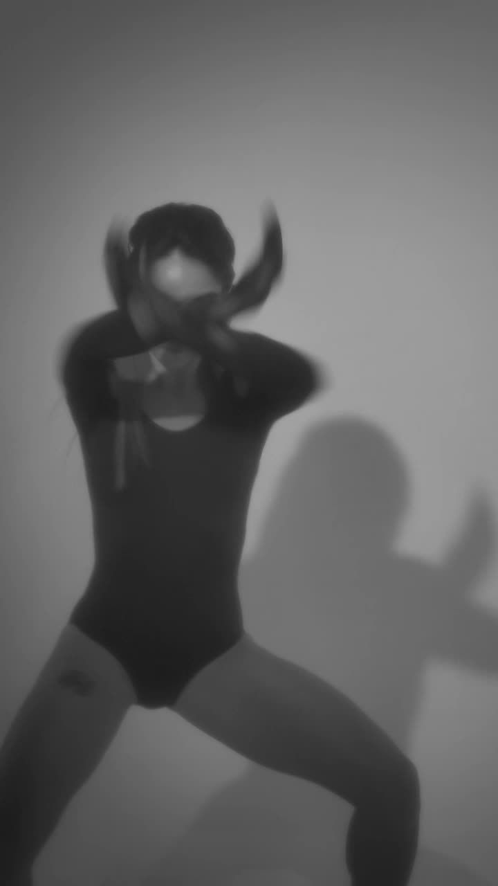 Stock Video Artistic Dance Of A Ballerina In Black And White Live Wallpaper For PC