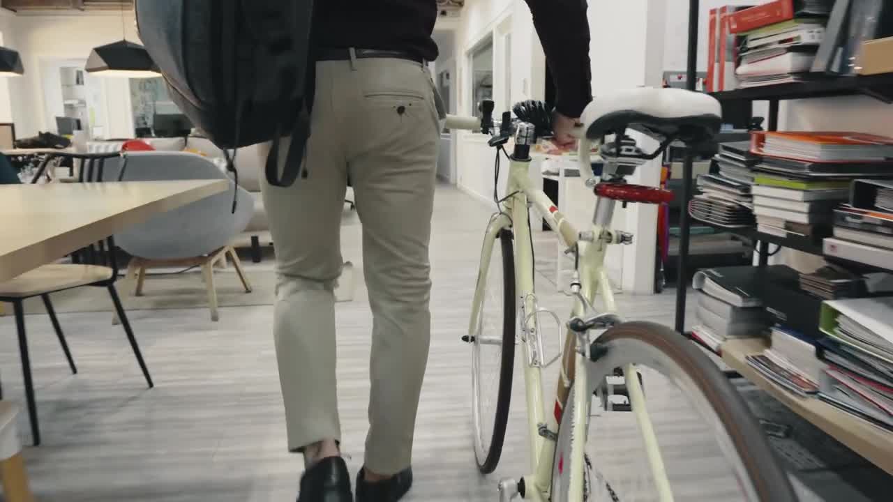 Stock Video Arriving At The Office By Bike Live Wallpaper For PC