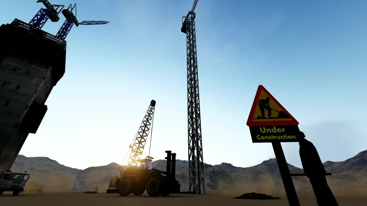 Stock Video Area Under Construction d Animation Live Wallpaper For PC