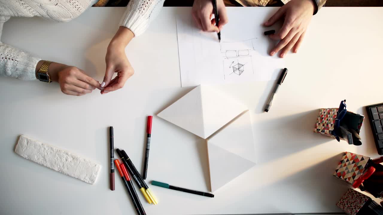 Stock Video Architects Planning At A Desk With Blueprints Live Wallpaper For PC