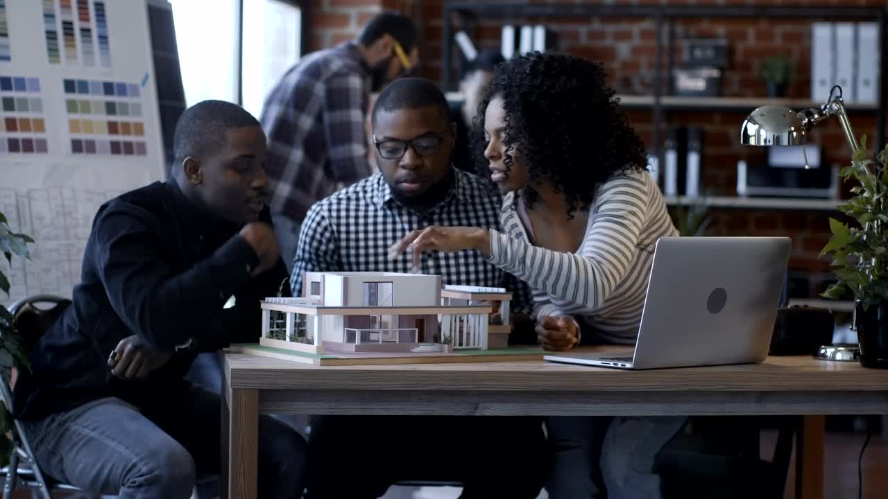 Stock Video Architects Checking A House Model Live Wallpaper For PC
