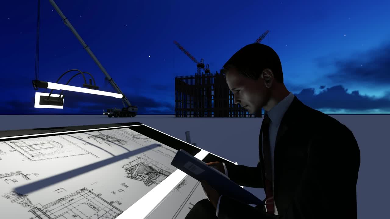 Stock Video Architect Working On A Project In A Rooftop Live Wallpaper For PC