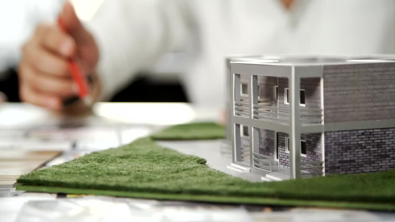 Stock Video Architect Working On A Model Live Wallpaper For PC