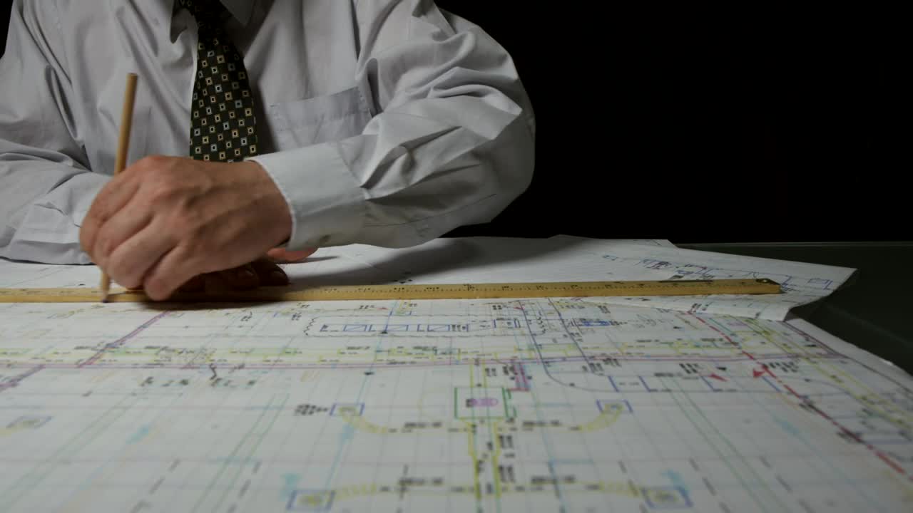 Stock Video Architect Drawing Up Plans Live Wallpaper For PC