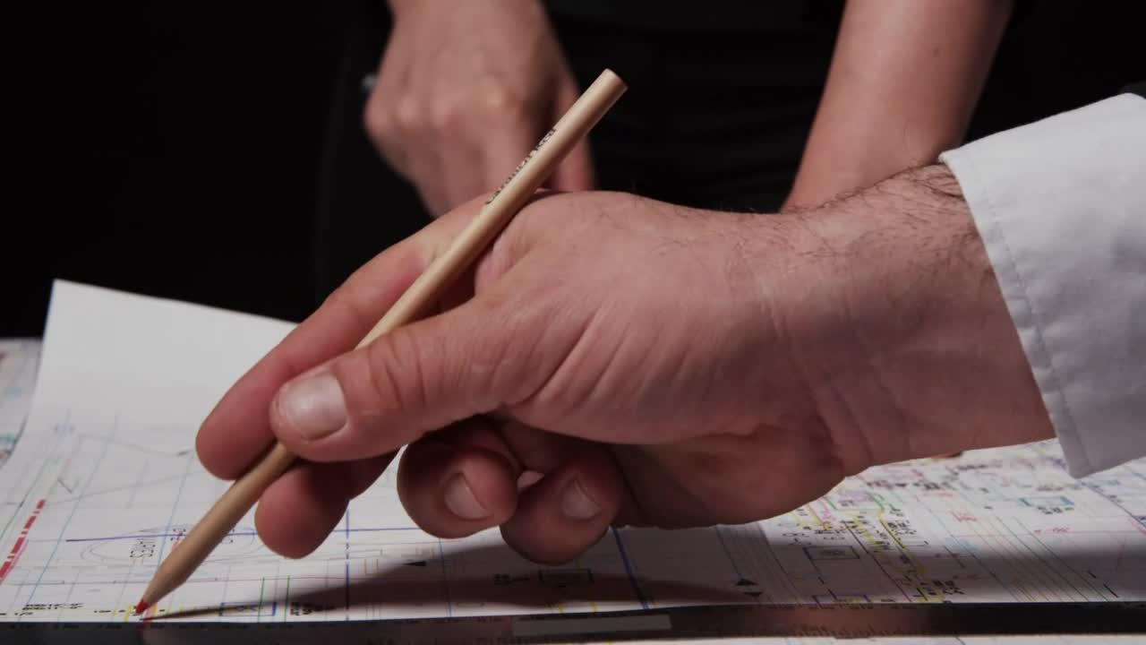 Stock Video Architect Drawing On Plans Live Wallpaper For PC