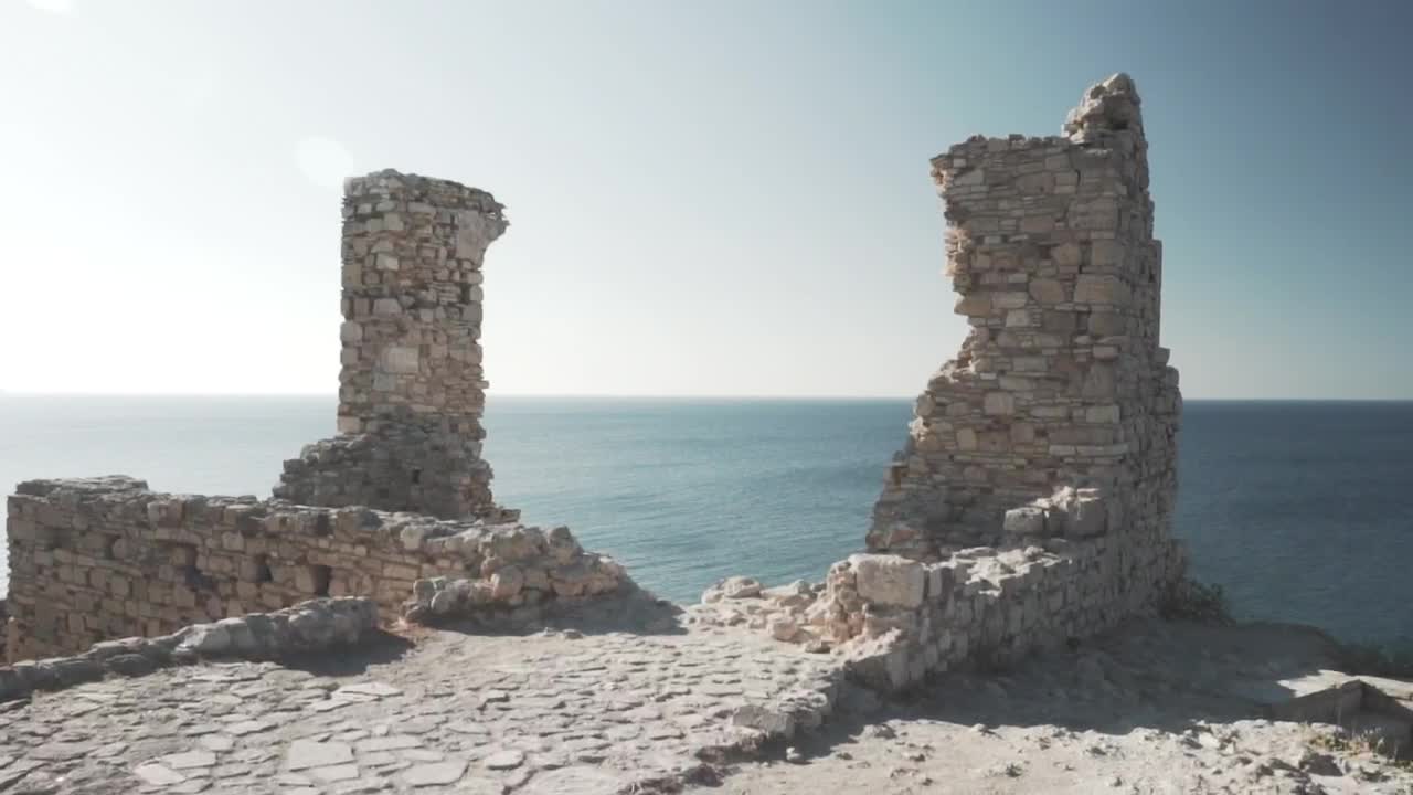 Stock Video Archaeological Zone With Sea View Live Wallpaper For PC