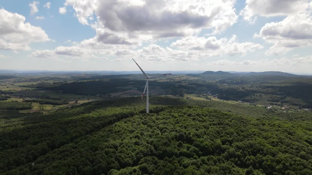 Stock Video Approaching A Wind Turbine Aerial Shot Live Wallpaper For PC