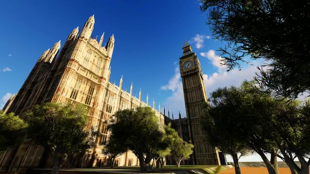 Stock Video Approach To Big Ben During A Sunny Day Live Wallpaper For PC