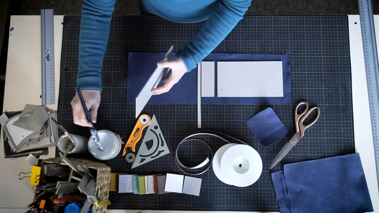 Stock Video Applying Glue To Handcraft In The Studio Live Wallpaper For PC