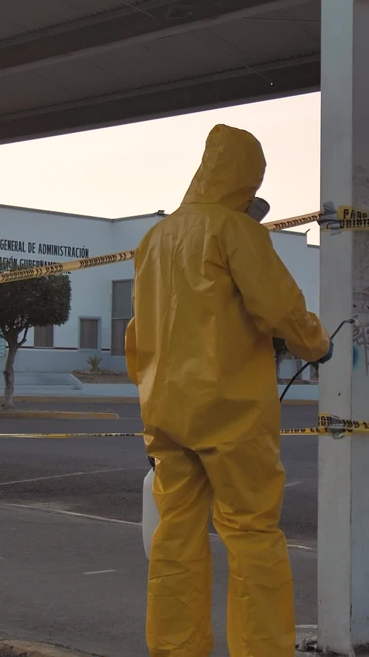 Stock Video Antiviral Staff Disinfecting Public Spaces Live Wallpaper For PC