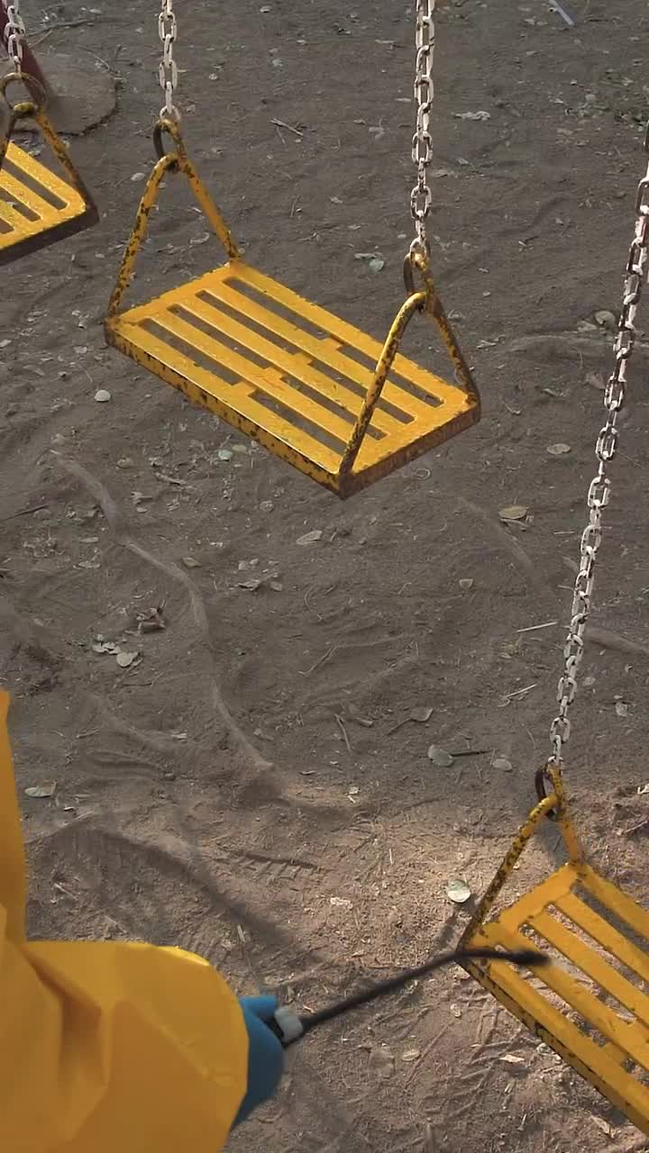 Stock Video Anti Virus Control Staff Disinfects Public Park Live Wallpaper For PC