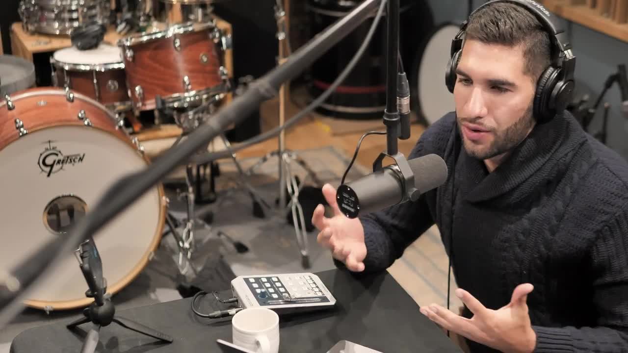 Stock Video Announcer Recording A Podcast Live Wallpaper For PC