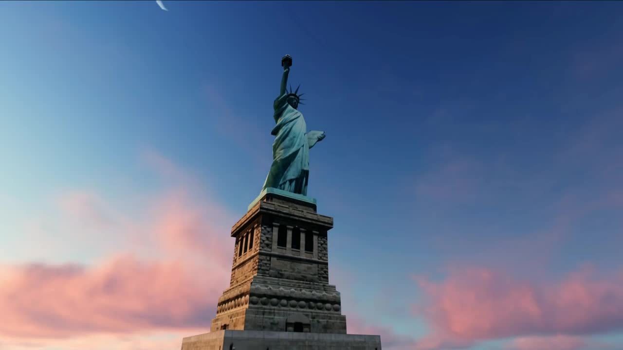 Stock Video Animation Of The Statue Of Liberty Time Lapse Live Wallpaper For PC