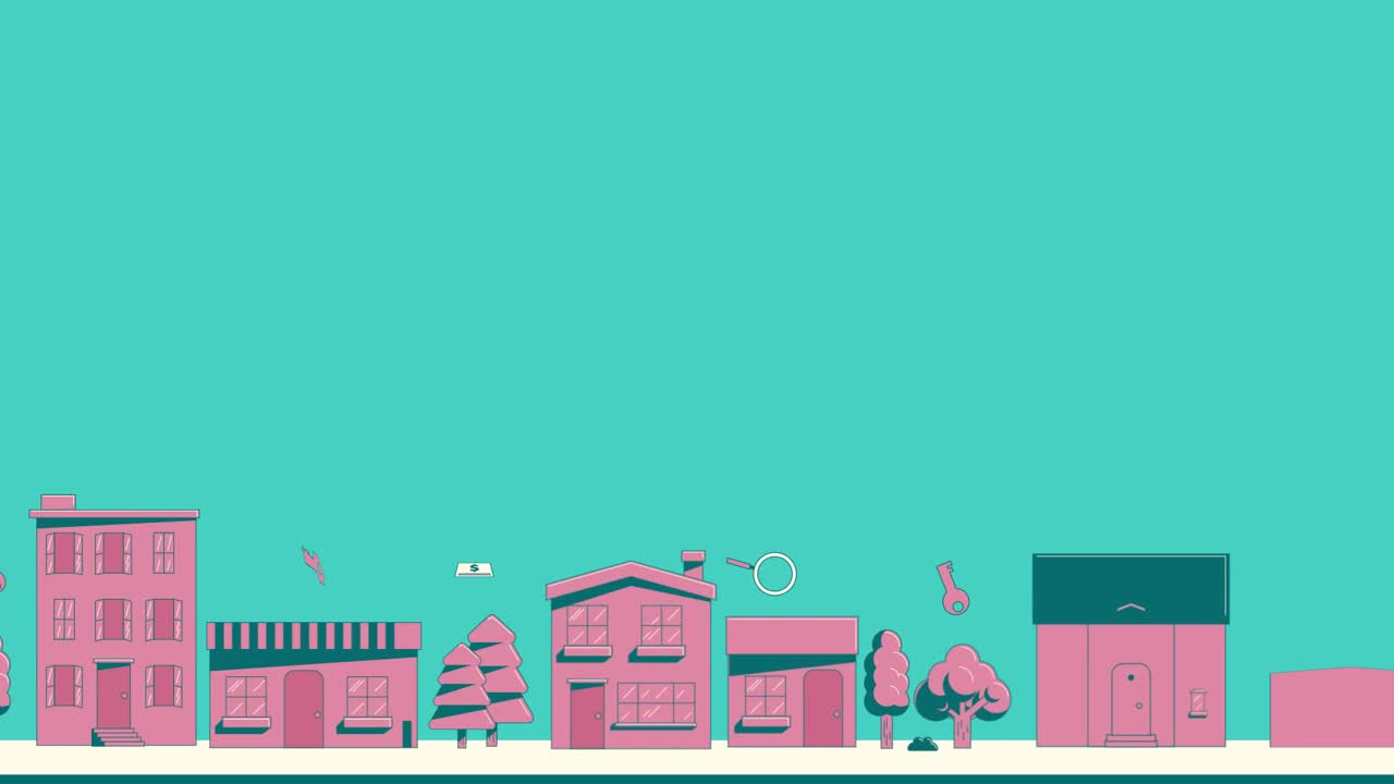 Stock Video Animation Of Buildings Popping Up On A Street Live Wallpaper For PC