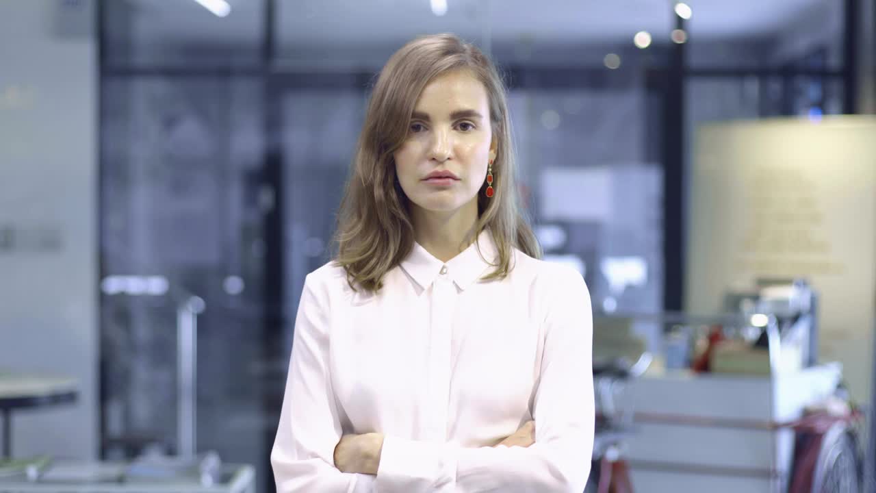 Stock Video Angry Woman With Folded Arms Live Wallpaper For PC