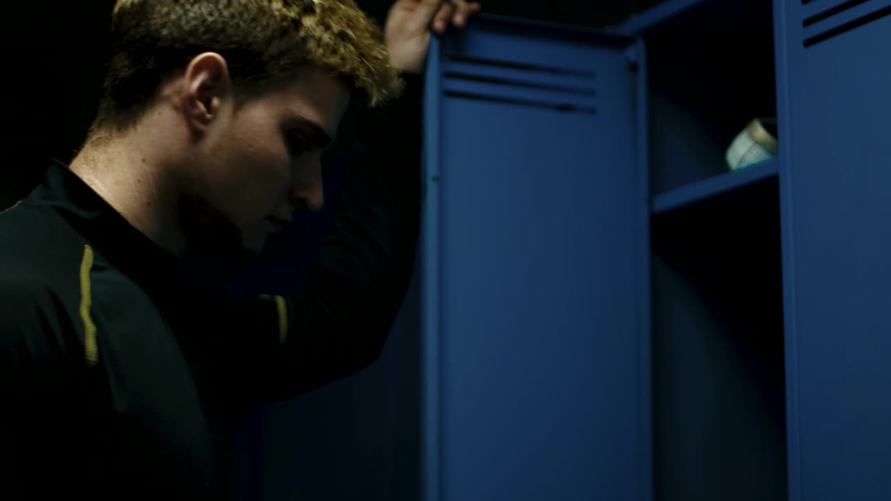 Stock Video Angry Athlete In The Dressing Room Live Wallpaper For PC