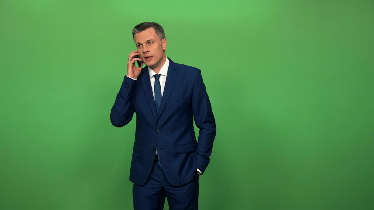 Stock Video Angry And Excited Businessman Talking On The Phone Live Wallpaper For PC