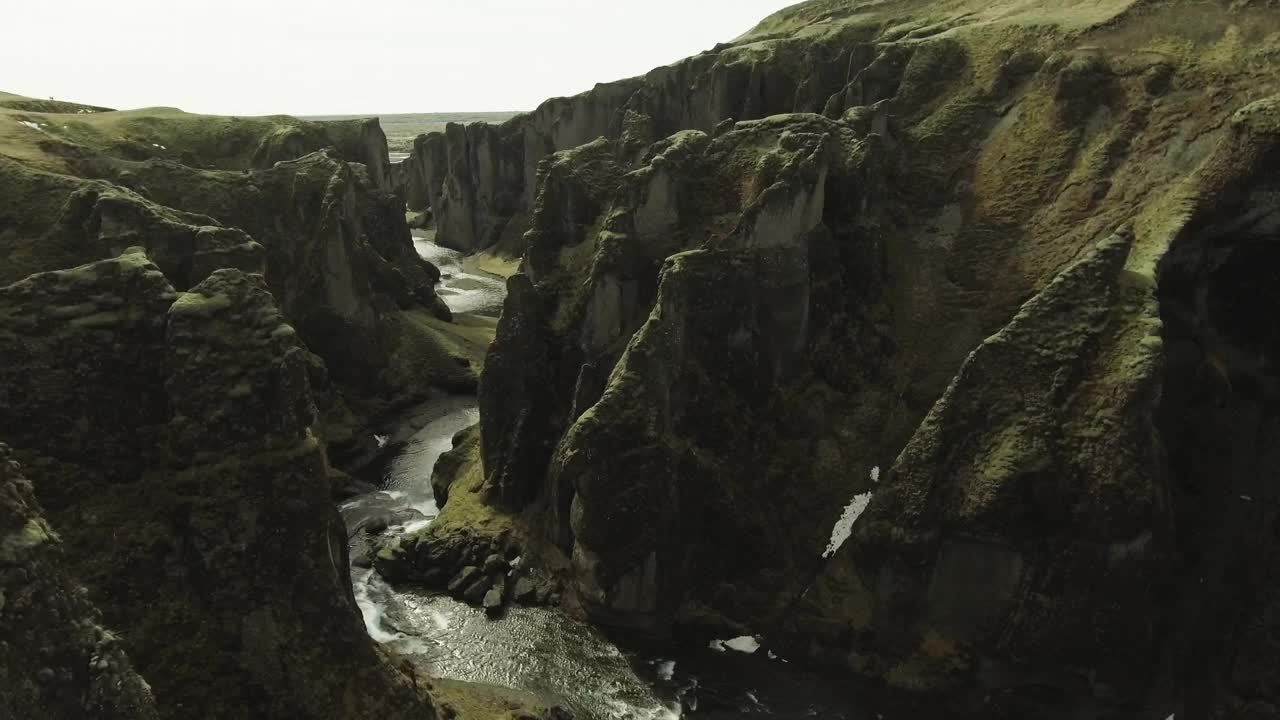 Stock Video Ancient Canyon Covered In Moss Live Wallpaper For PC