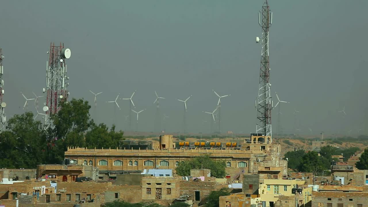 Stock Video An Old City With Windmills In The Background Live Wallpaper For PC