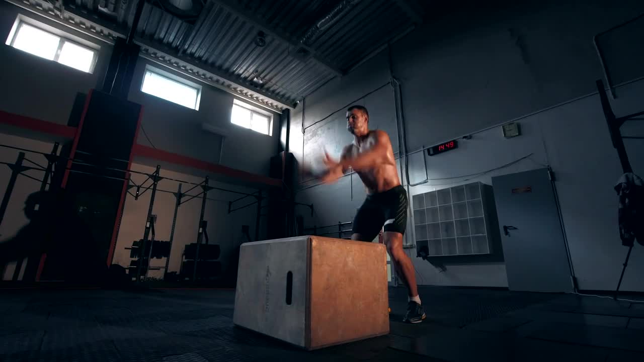 Stock Video An Athlete Doing Jumping Exercises Live Wallpaper For PC