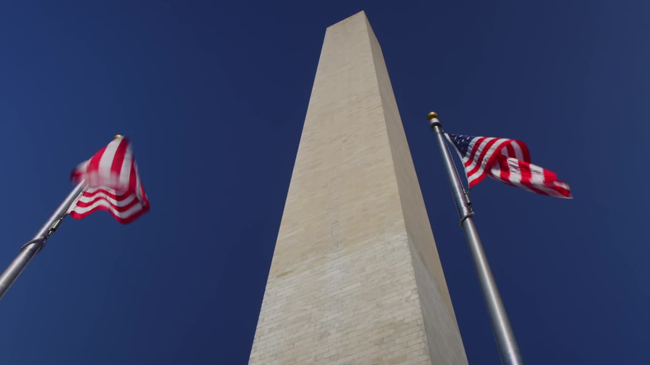 Stock Video American Flags At The Washington Monument Time Lapse Live Wallpaper For PC