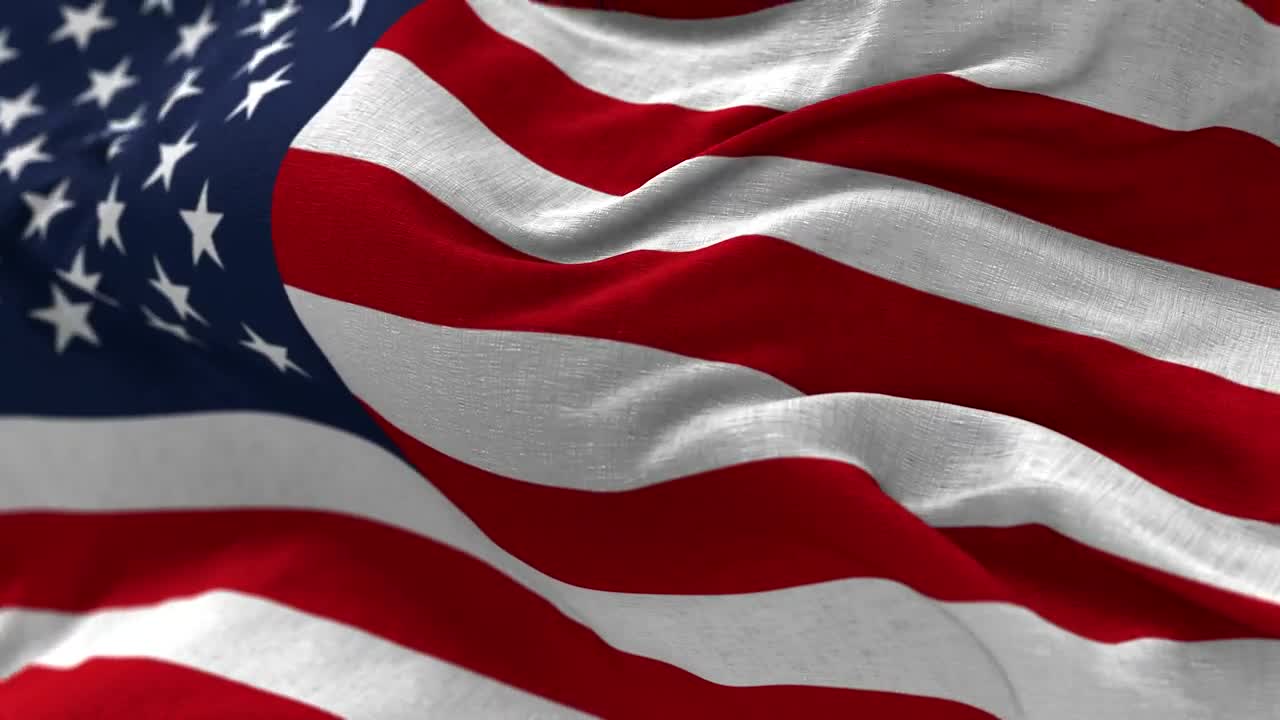 Stock Video American Flag Waving In Slow Motion Closeup Live Wallpaper For PC