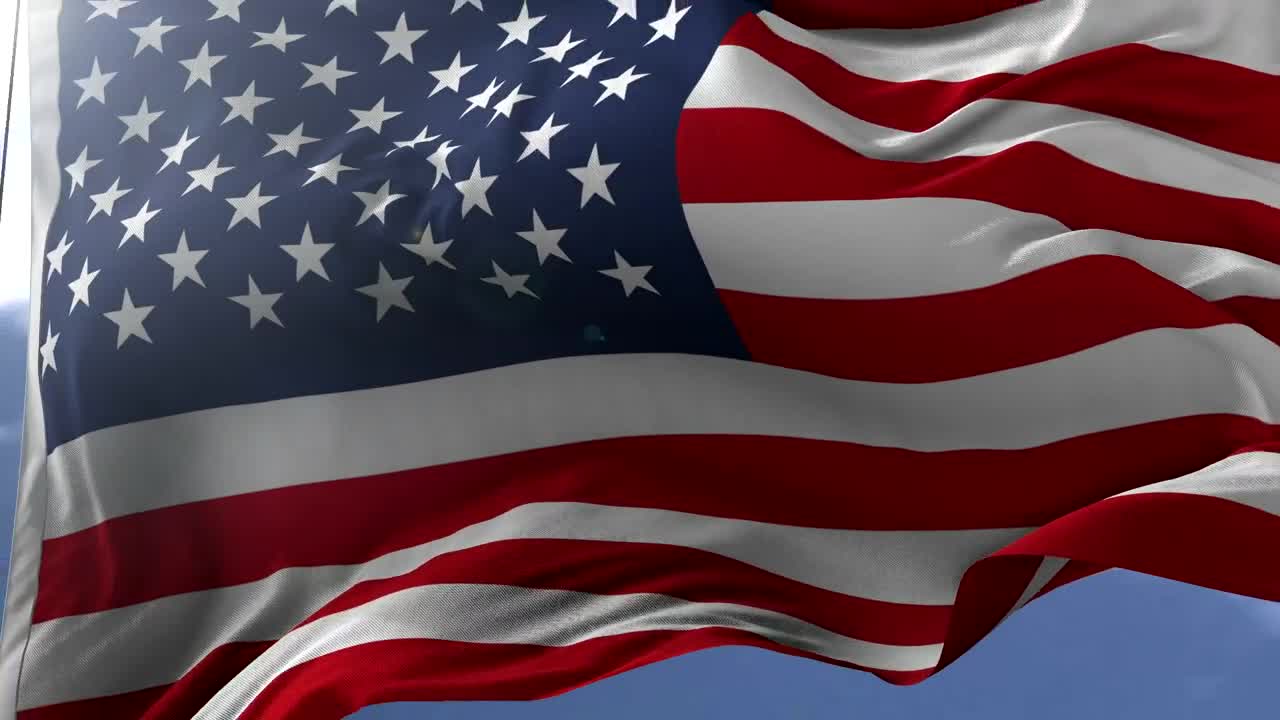 Stock Video American Flag Waves In Slow Motion While Zooming Out Live Wallpaper For PC