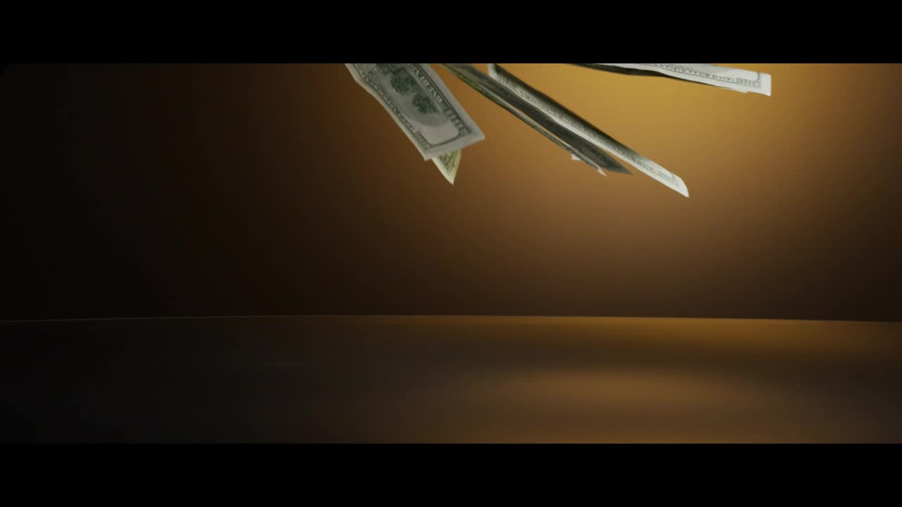 Stock Video American  Bills Falling On The Table Live Wallpaper For PC