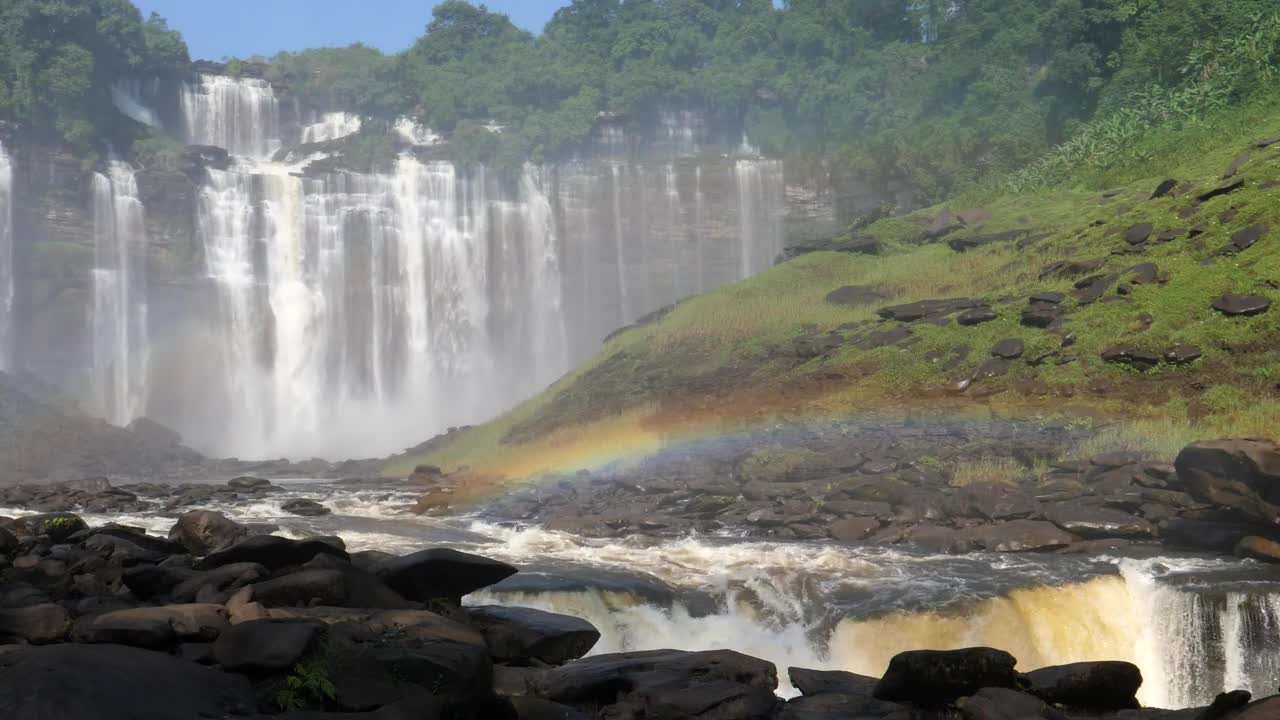 Stock Video Amazing Falls And River With A Little Rainbow Live Wallpaper For PC