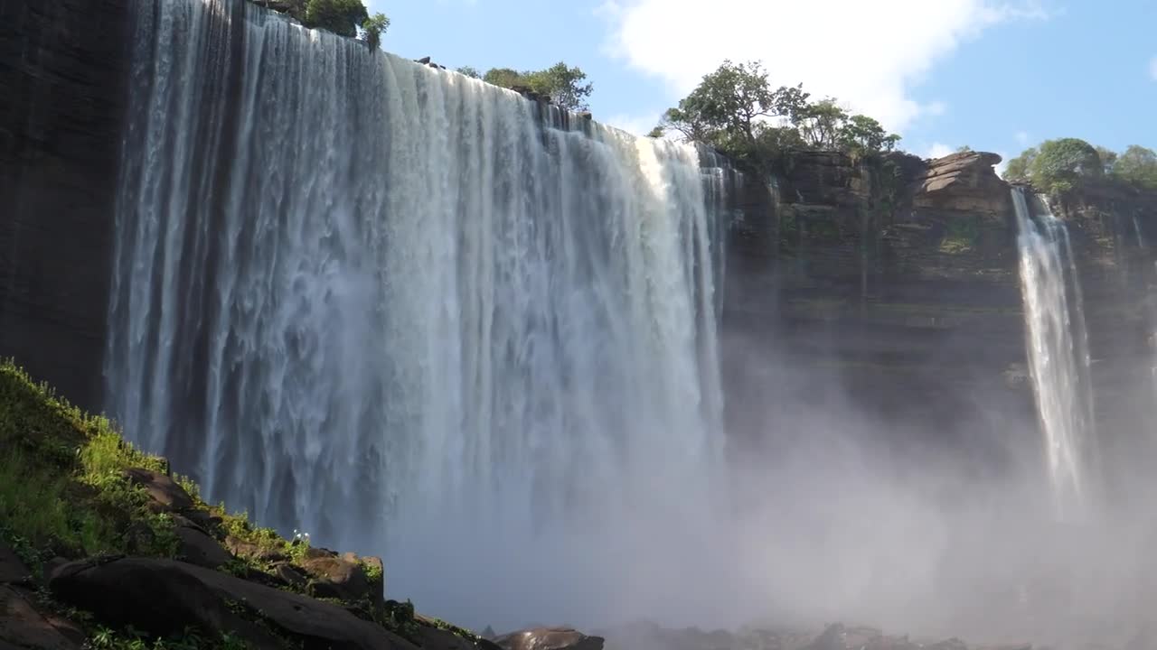 Stock Video Amazing Falls And A River With A Rainbow Live Wallpaper For PC