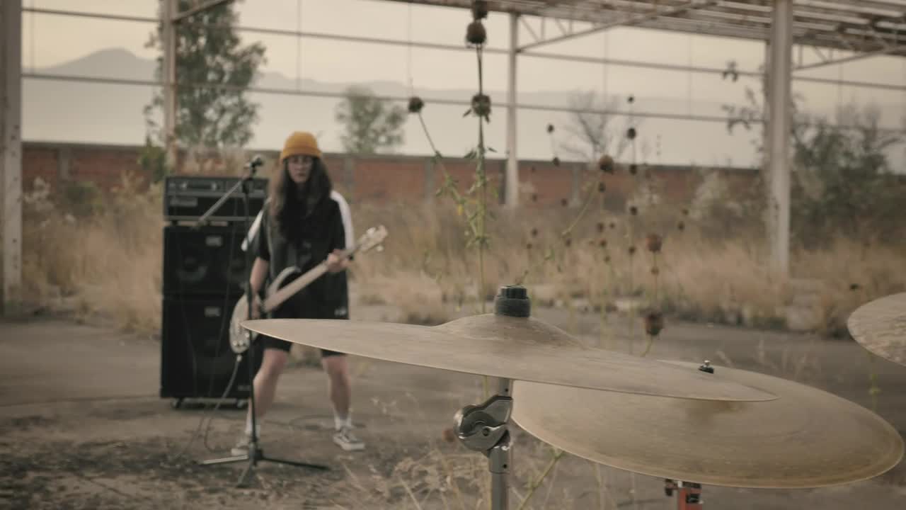 Stock Video Amateur Rock Band Rehearsing A Song Live Wallpaper For PC